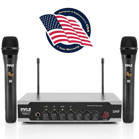 PYLE Bluetooth Uhf 2 Handheld Microphone, PDWM2125 PDWM2125